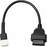 Vista 17 de Adaptador de Cable de Diagnóstico de 16 Pines a 6 Pines OBD2 OBDII para Motocicleta Compatible con Husqvarna