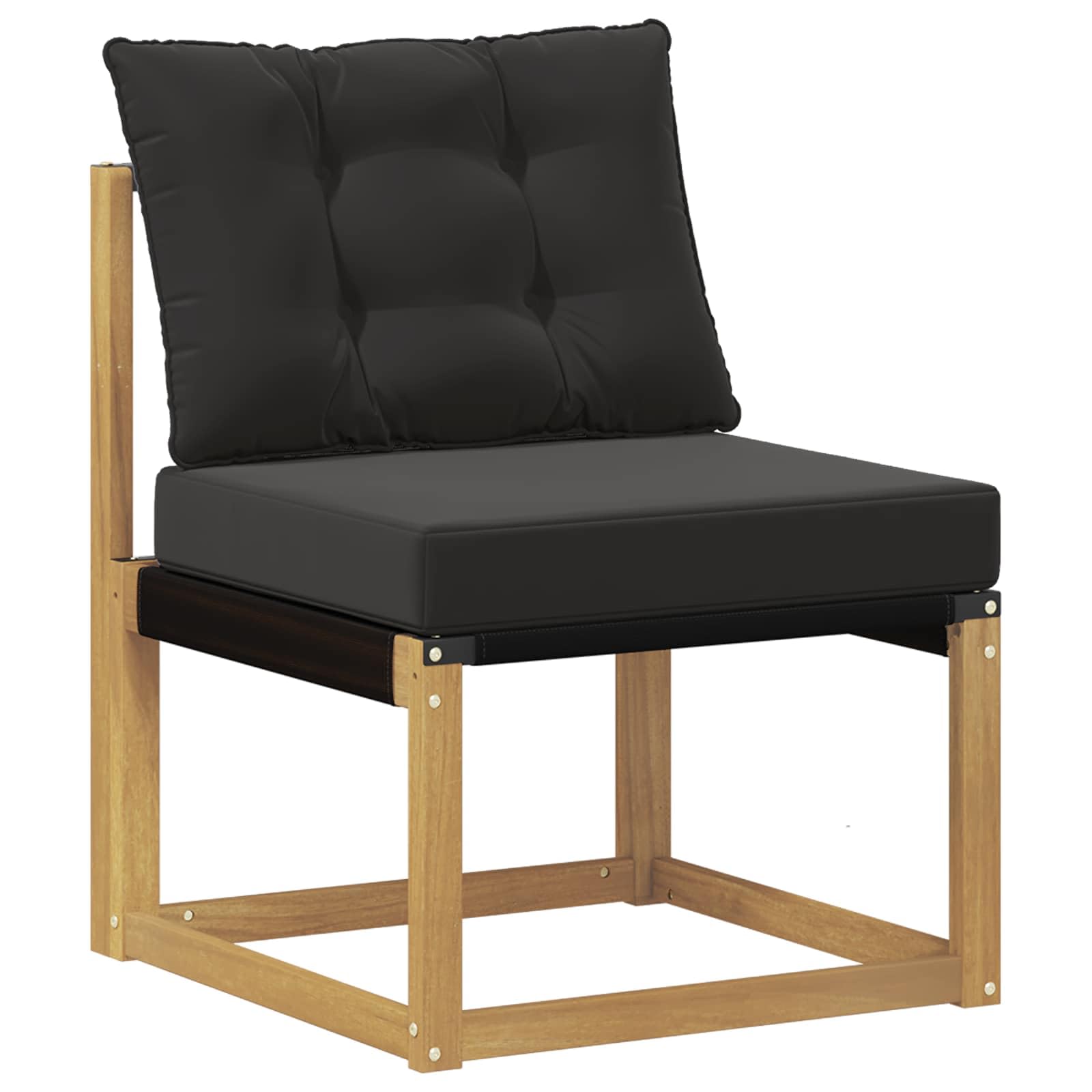 Gartenmöbel-Set mit Kissen 7-teilig aus massivem Akazienholz wetterfestes Design für Terrasse, Balkon und Garten, inklusive Sitzgruppe, Tisch, Stühle, Sofas und Aufbewahrung