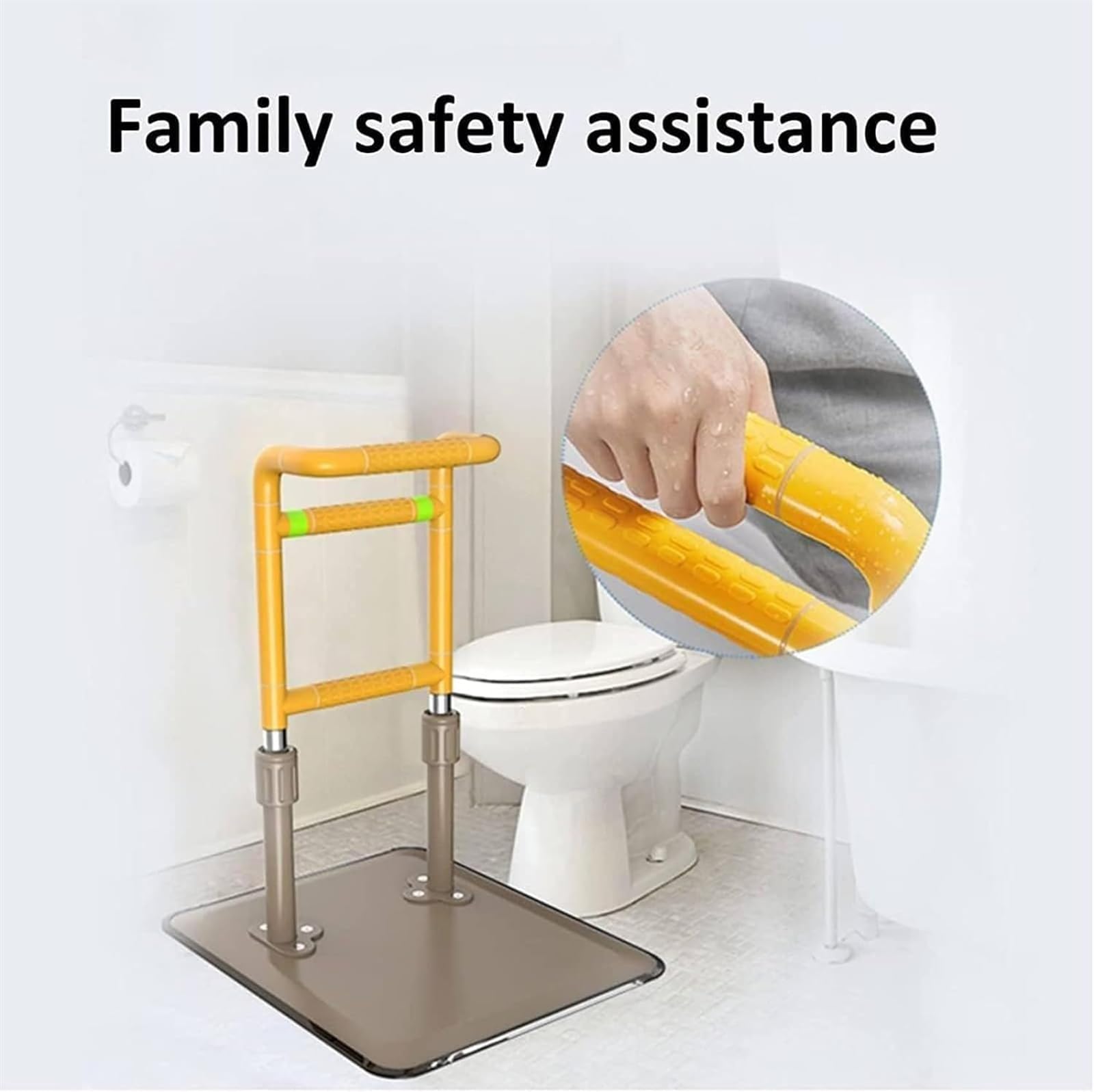 McbeAn Bastone da Letto Stand Assist, Sponde da Letto per Anziani in Piedi per Carichi Pesanti, Altezza Regolabile E Facile da Spostare, Struttura Stabile, Adatta per Anziani Seduti in Piedi