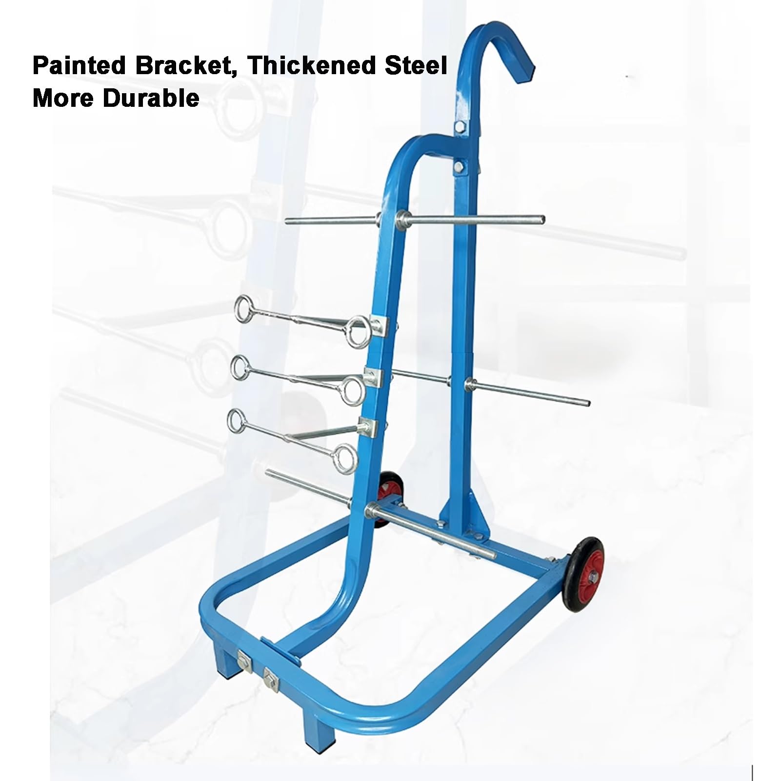 Supporto Porta-Bobine per Cavi Trasportabile E Resistente con Ruote - Porta-Bobine E Distributore per Bobine da 5/6 Canaline E Tira-Cavi - Perfetto per Appaltat(Verde-5 Rulli)