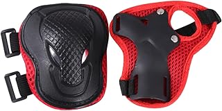 INOOMP 6 Pçs 1 Conjunto Joelheira Para Esportes Crianças Terno Joelheiras Patinação Rótula Protetor De Cotovelo Criança Protetores De Patinação Conjunto Equipamento De Proteção