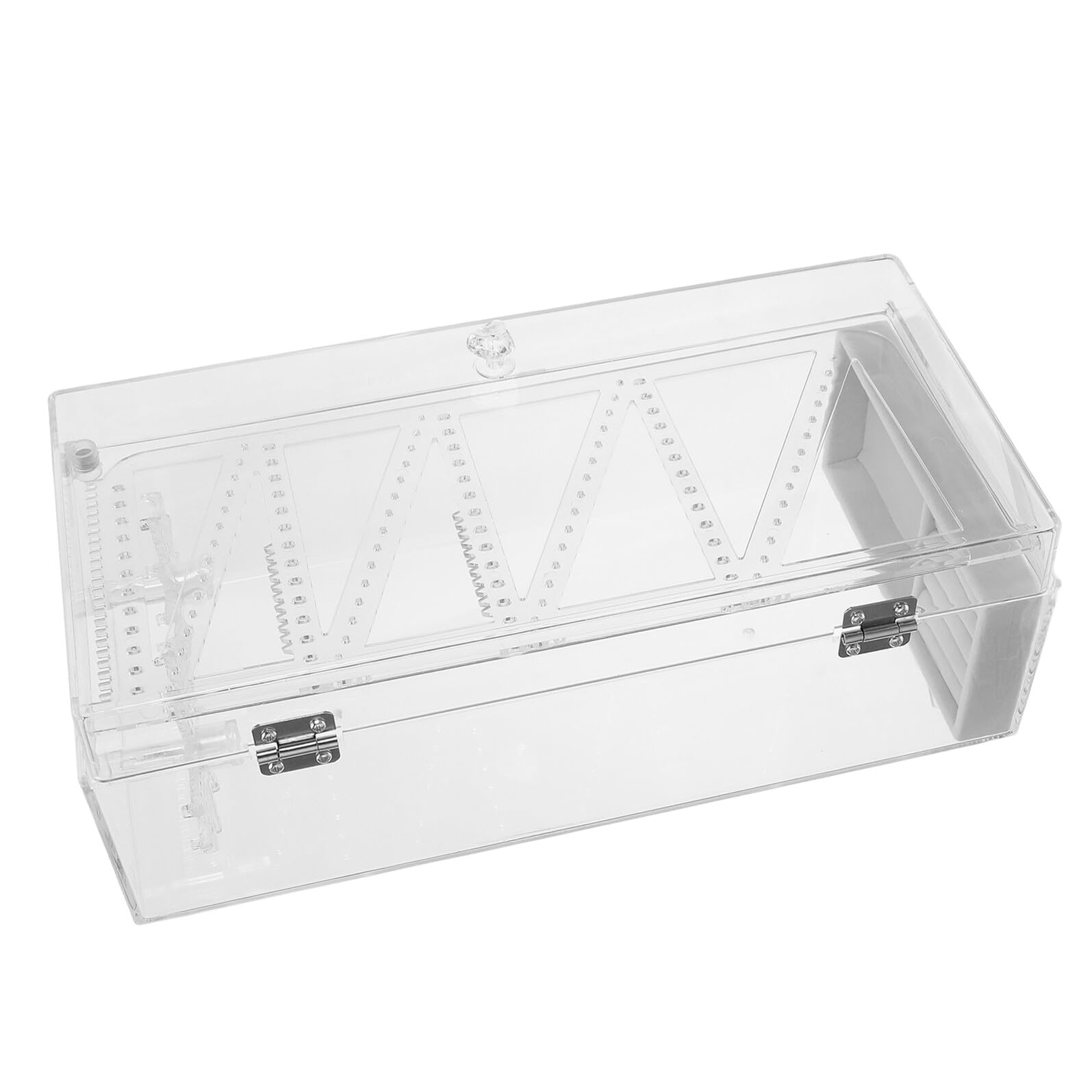 TOYANDONA Estuche Organizador Transparente para Collares Largos con Soporte Giratorio y Bandeja de Terciopelo para Joyas Expositor Antinudos Multifuncional para Pulseras y Anillos