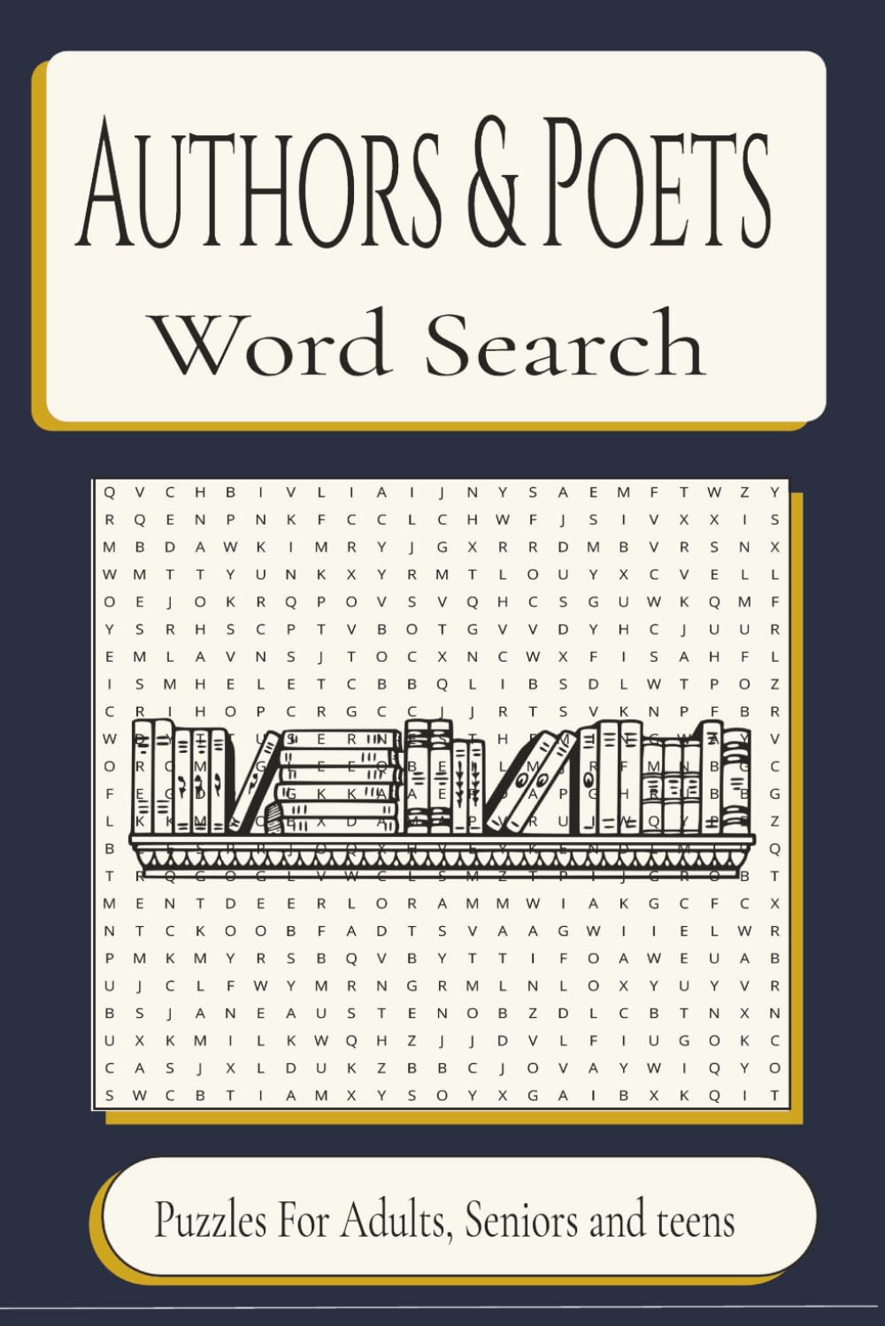 Famous Authors & Poets Word Search: Word searches with easy-to-read print about famous poets, classic authors, and literary legends and more | 6X9 ... for gifts, vacations, leisure time, holidays