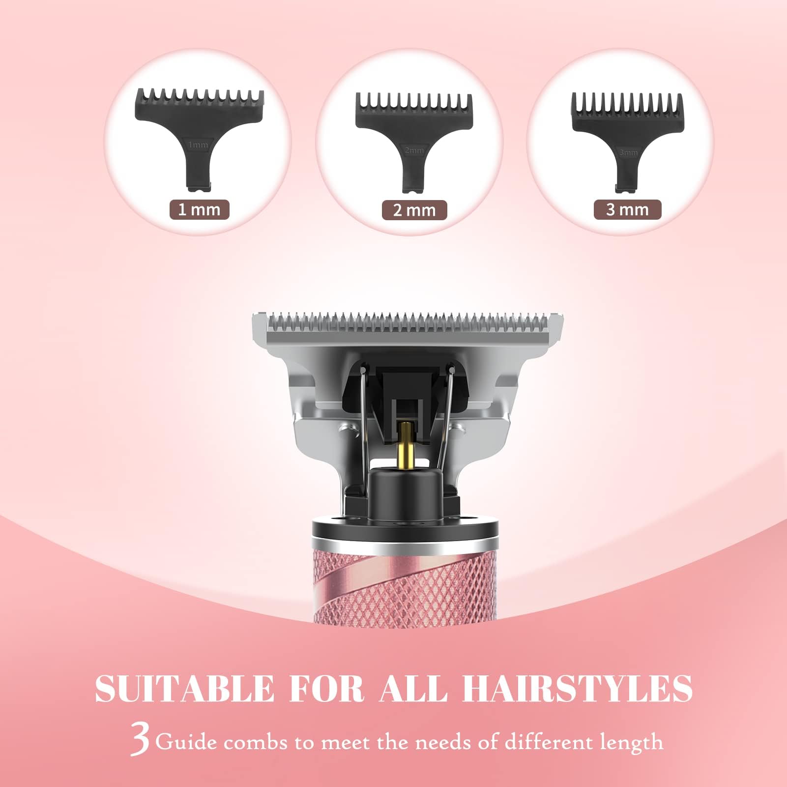 Ufree Hair Trimmer for Women, Bikini Trimmer Electric Razors Shaver for Women Grooming, Waterproof Hair Clippers Hair Cutting Kit, Gifts for Women (Rose Gold)