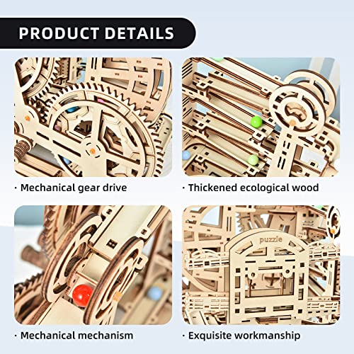Eaclqins 3D Wooden Puzzle Marble Maze Puzzle Craft Toy - Wooden Mechanical Puzzle Assembly Model Building Kit, Gift For Adults And Teens Boys And Girls, Diy Wooden Puzzle Hobby Toys #TOP3