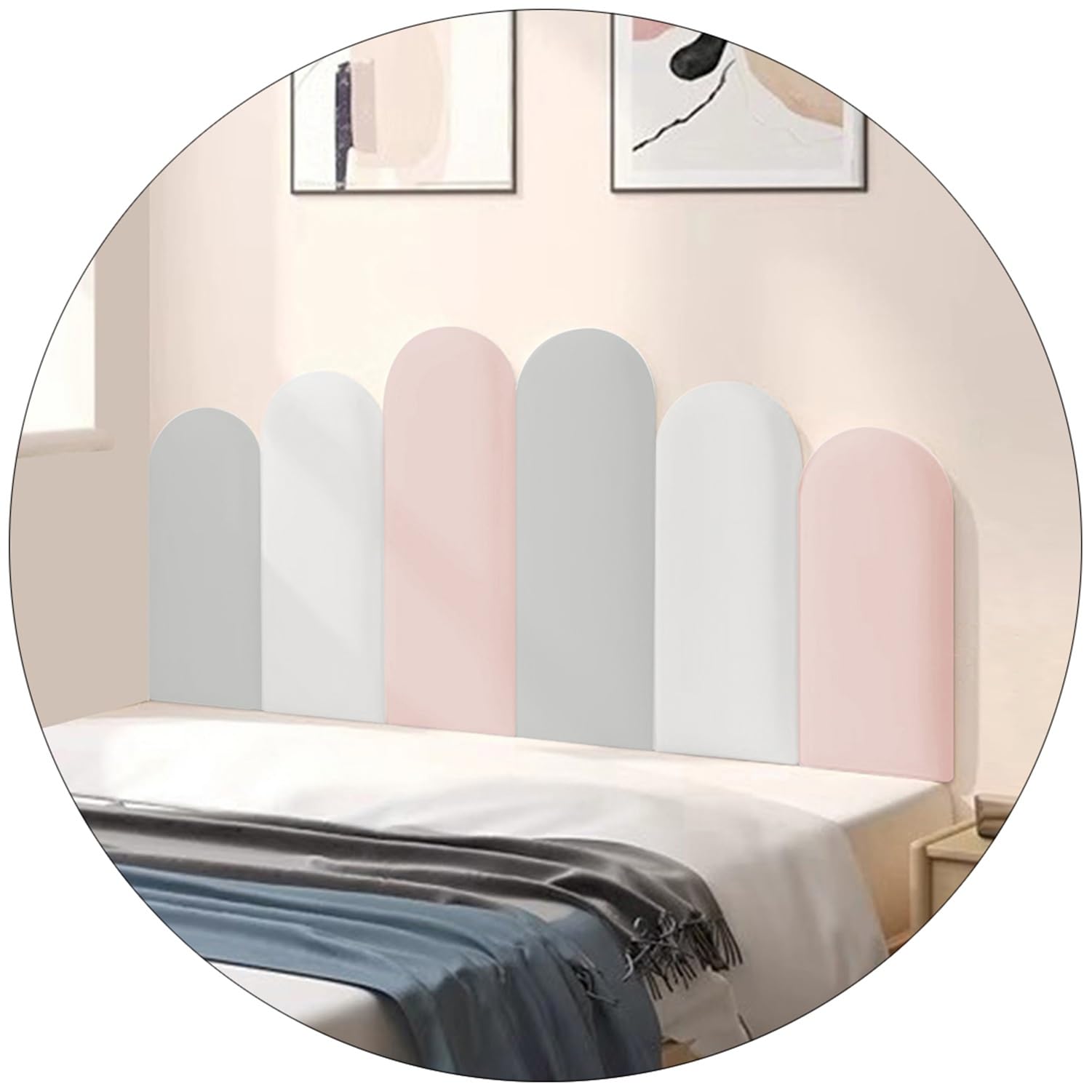 Peel and Stick Wall Panels Upholstered Soft Touch Decorative Wall Stickers for Headboard Bedroom Nursery