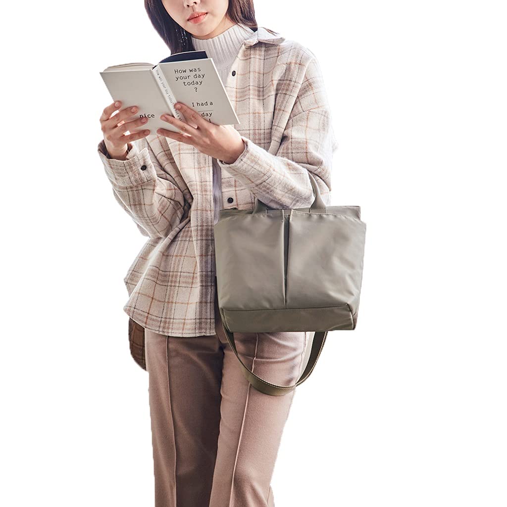 Dokumententasche Damen Handtaschen dünn wasserdicht stoßfestes Fach Großraum Aktentaschen Schulter Messenger Packung vielseitig Ausflug ins Schulbüro (Color : Grau)