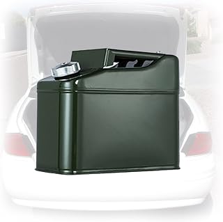 BHBXZZDB Bidón Gasolina de Metal con Tubo Flexible, 10/20/25/30/35/40/50/60 litros, Color Verde, Transporte eficiente de Combustible
