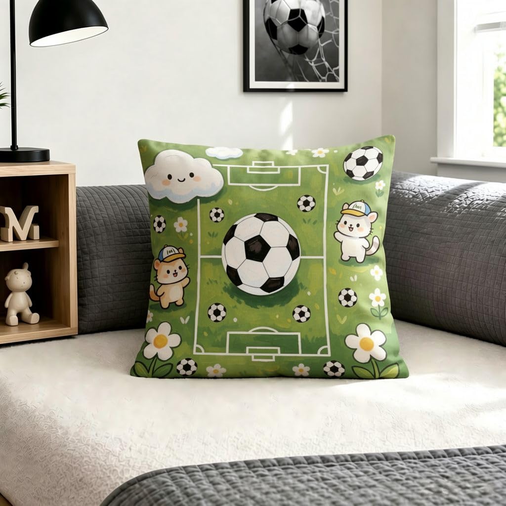 Soccer Field Pillow Cover -24x24
