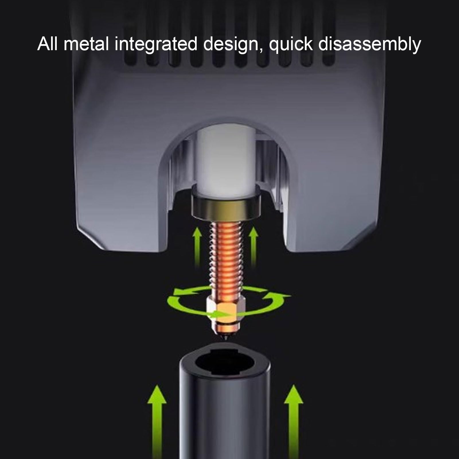 Schnell austauschbares Düsenset mit Hot-End-Rohr aus gehärtetem Stahl und CuCrZr-Kupferlegierung – kompatibel mit K2 Plus- und HI-3D-Druckern – inklusive Größen 0,2 mm, 0,4 mm,
