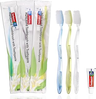 120 Pack Disposable Toothbrushes with Toothpaste Individually Wrapped, Manual Travel Disposable Toothbrushes Bulk with 5g Travel Toothpaste, Adult Kid Travel Toiletries,3 Colors