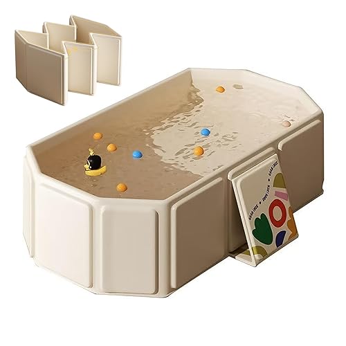 Bañera plegable para bebé, portátil y plegable para recién nacidos y niños pequeños, fácil de almacenar, ligera para el hogar y viajes, bañeras de