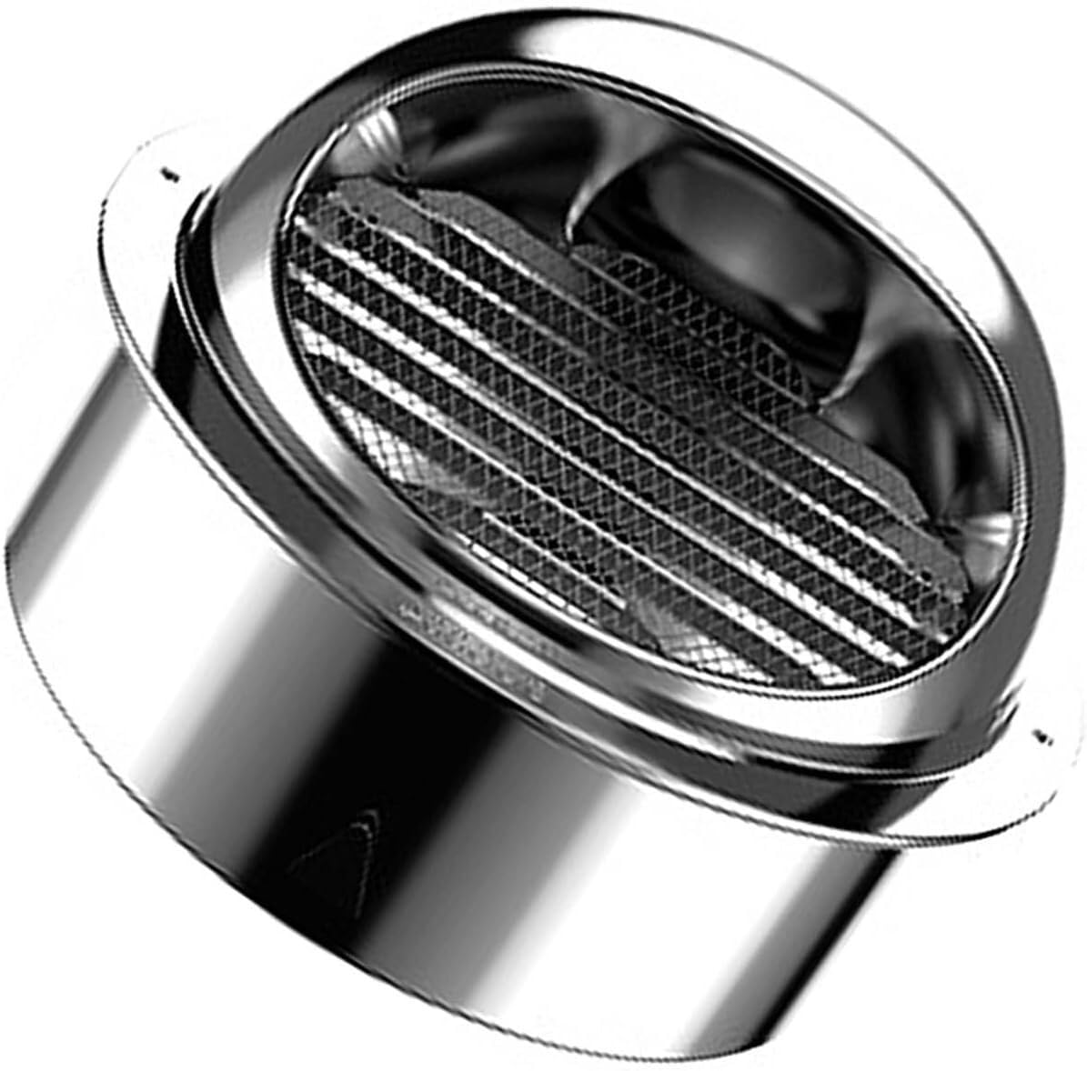 JvFbjLF Multi-functional Exhaust Grille 304 Stainless Steel Vent Round Windproof Hood Exterior Wall Vent(180mm)