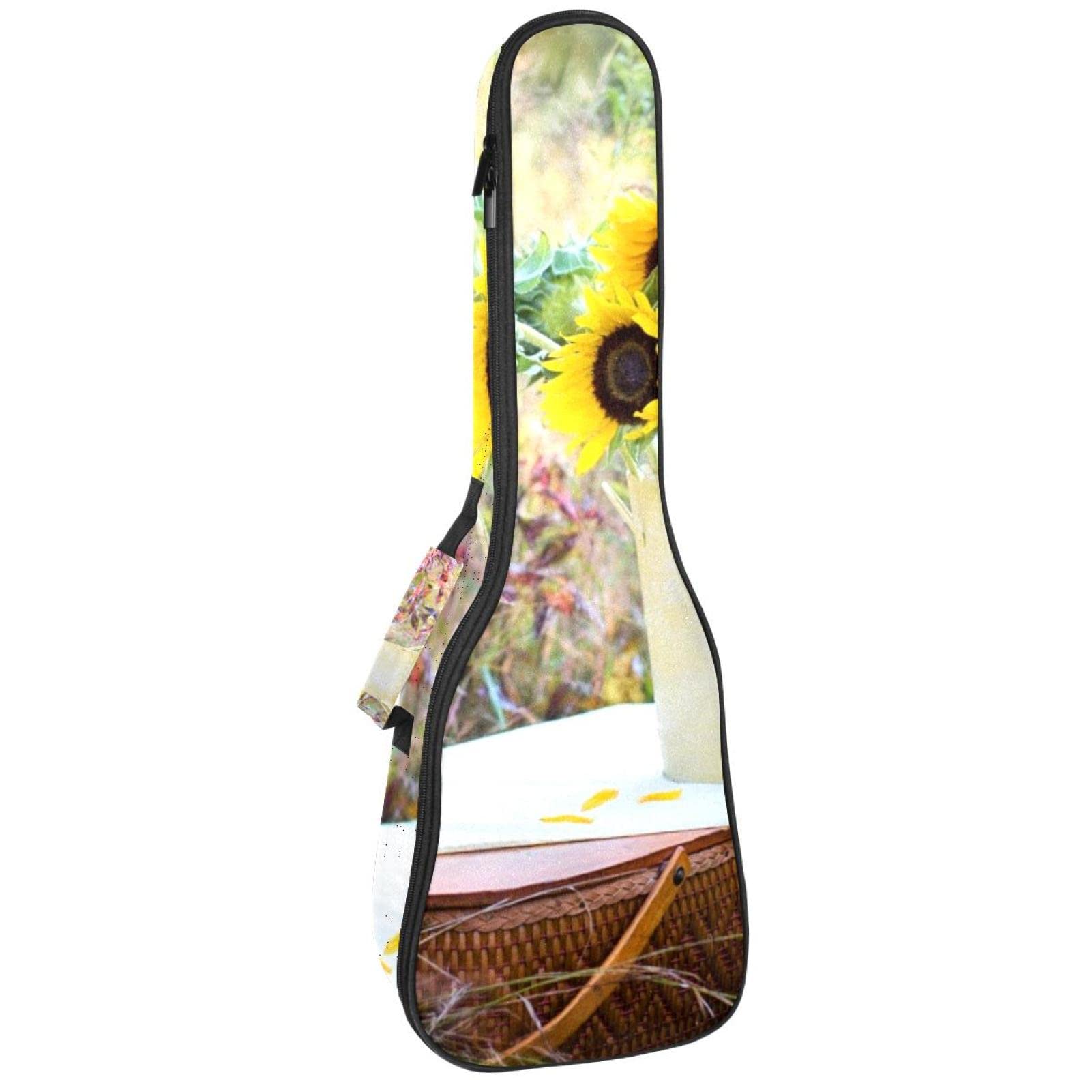 Housse pour ukulélé soprano avec sangles réglables et housse rembourrée imperméable pour ukulélé ténor