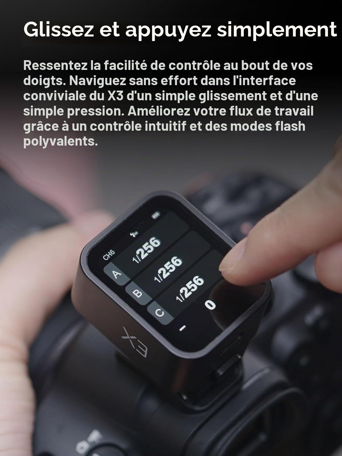 Godox Déclencheur X3 LTTL sans fil pour Leica, écran tactile OLED, batterie au lithium intégrée, compatible avec les modèles Leica TYP-601, Q2, CL, M10 et SL2, et une large gamme de flash Godox