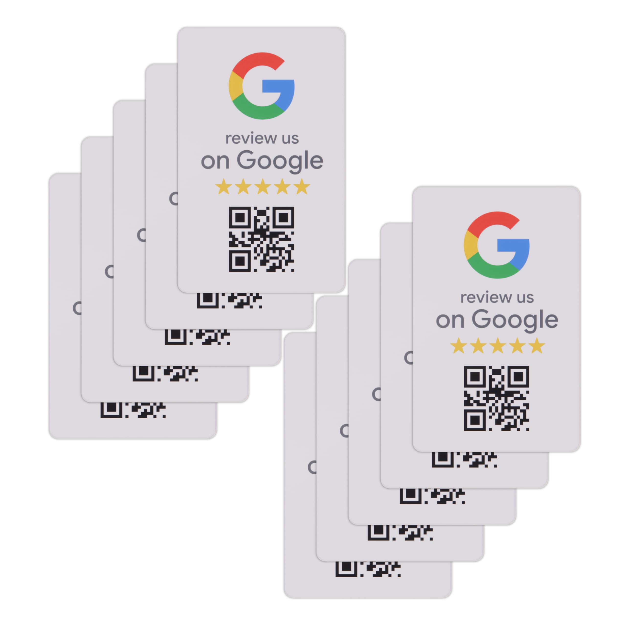 Review Tap Card for Google - NFC e QR Code Card per piccole imprese, Ottieni più recensioni dei clienti, must have per ufficio, fiere e cabine dei fornitori, accessori e forniture di marketing