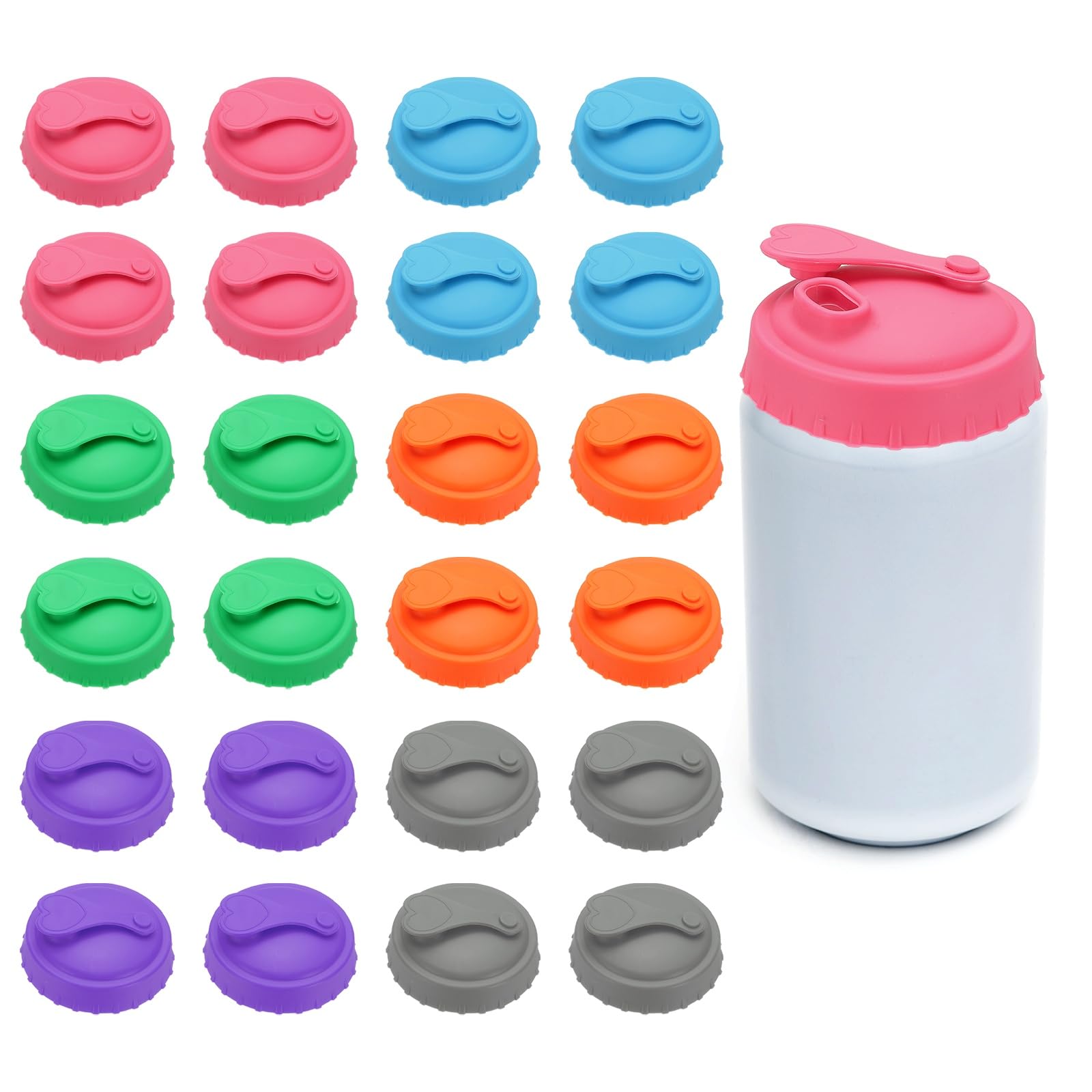Tapas de silicona para latas de refrescos cubiertas reutilizables lavables para botellas