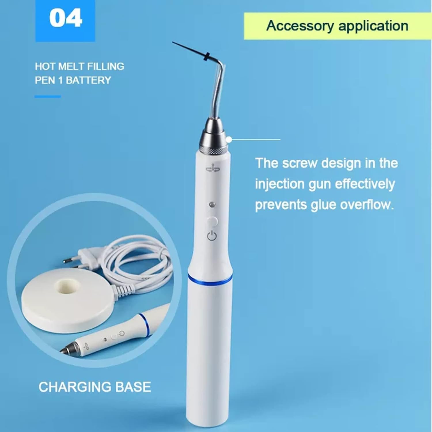 Dent-Gutta Percha Dent-Gum Cutter Endo Gutta Cutter Dissous Brise-cout Endo Gutta Dentaire avec 2 Embouts, Machine + Two Needles