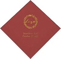 Vista 11 de WeddingStar servilletas de papel impresas personalizables de 3 capas, paquete de 40 unidades - Plegables rectangulares, color negro