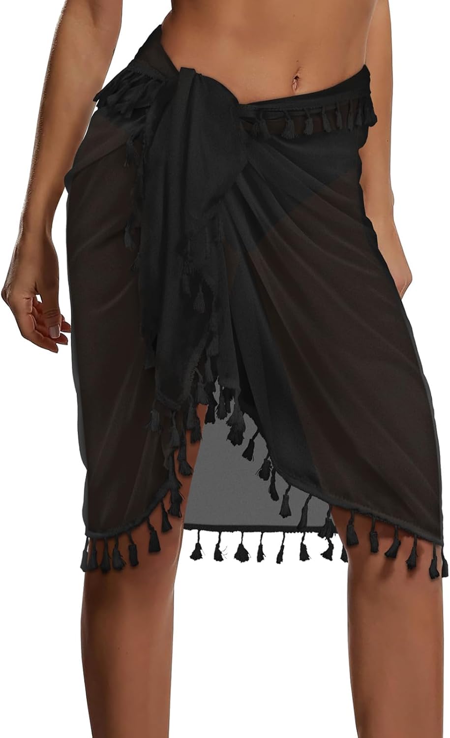 CHICGAL Women Beach Sarong Wraps with Tassels Swimsuit Coverup Summer Bathing Suit Cover Up Casual Swimwear