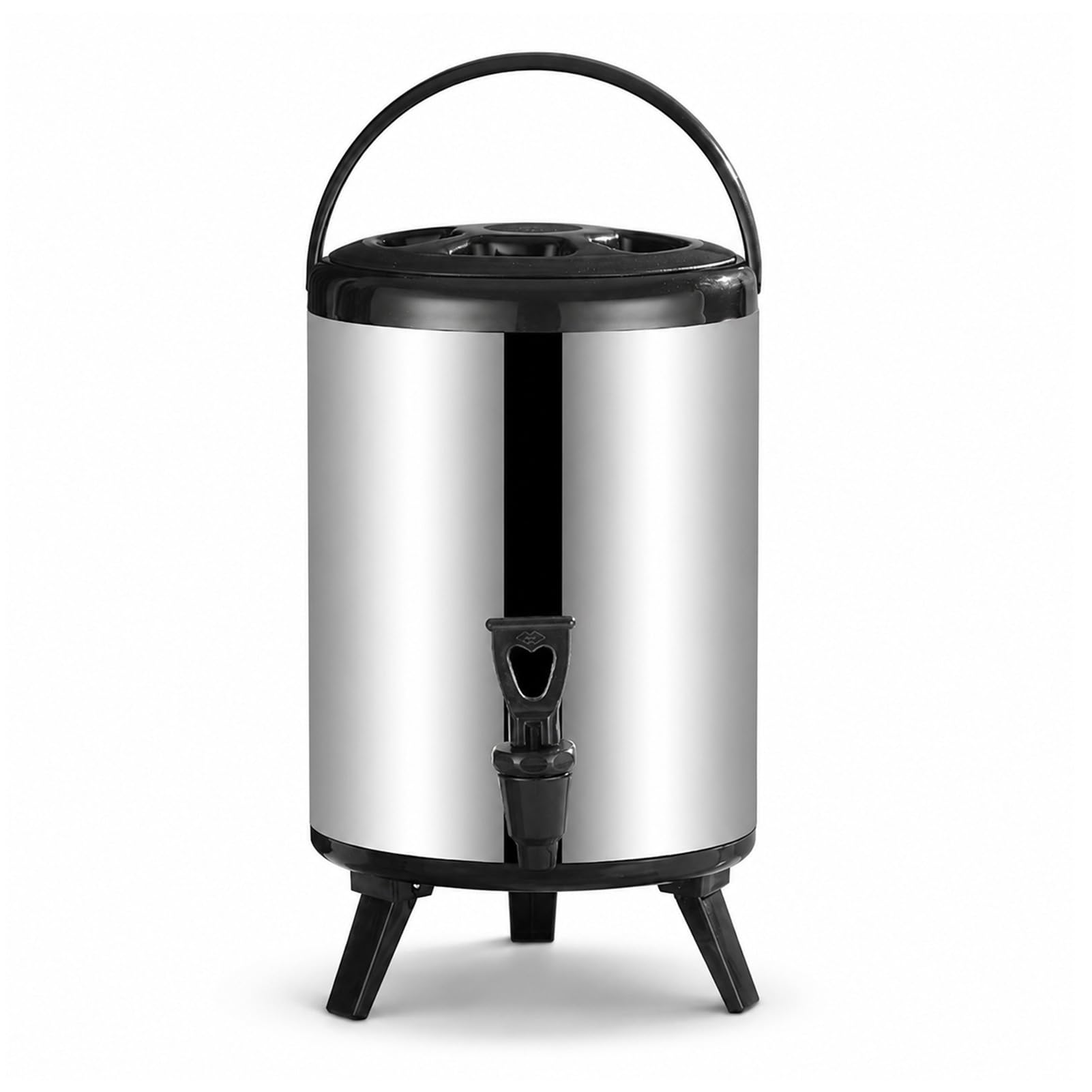 Seau à Boissons isolé avec Distributeur à Robinet | Conteneur à soupe isolé commercial, acier inoxydable, portable, pour fêtes, camping, café
