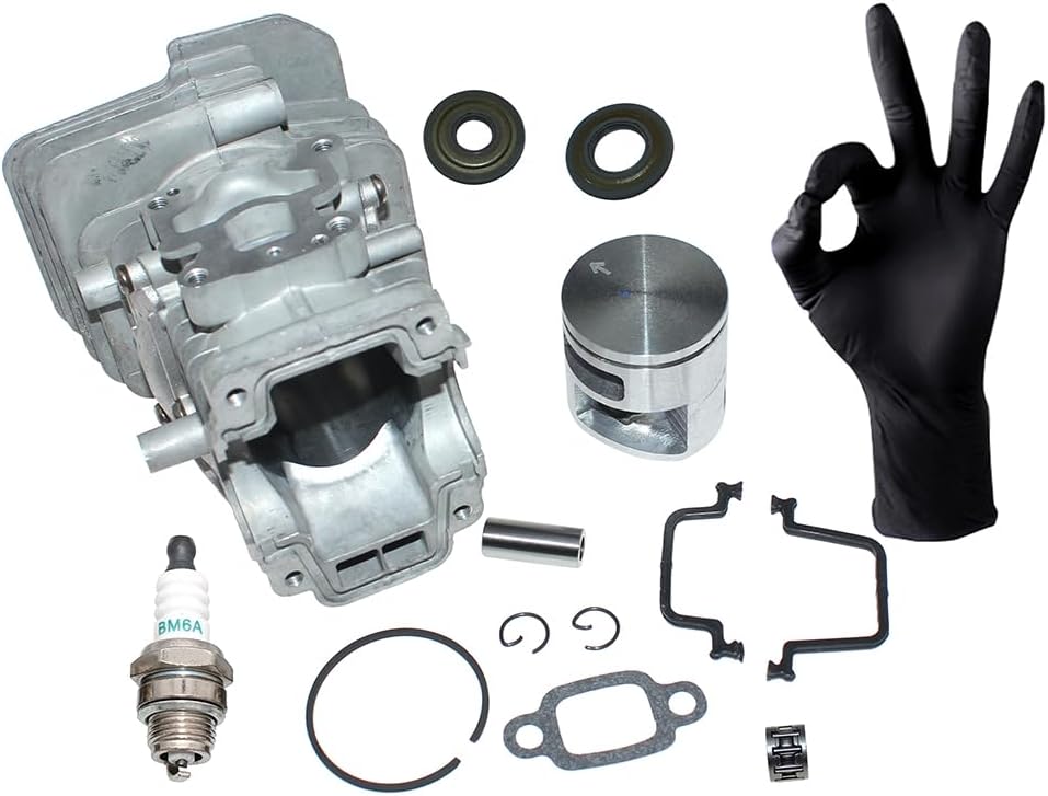 Cylinder Piston Kit for Husqvarna 135 135E 140 140E 435 435E 440 440 Jonsered CS2240 McCulloch CS350 CS390 CS410 RedMax GZ381 Craftsman 358381800