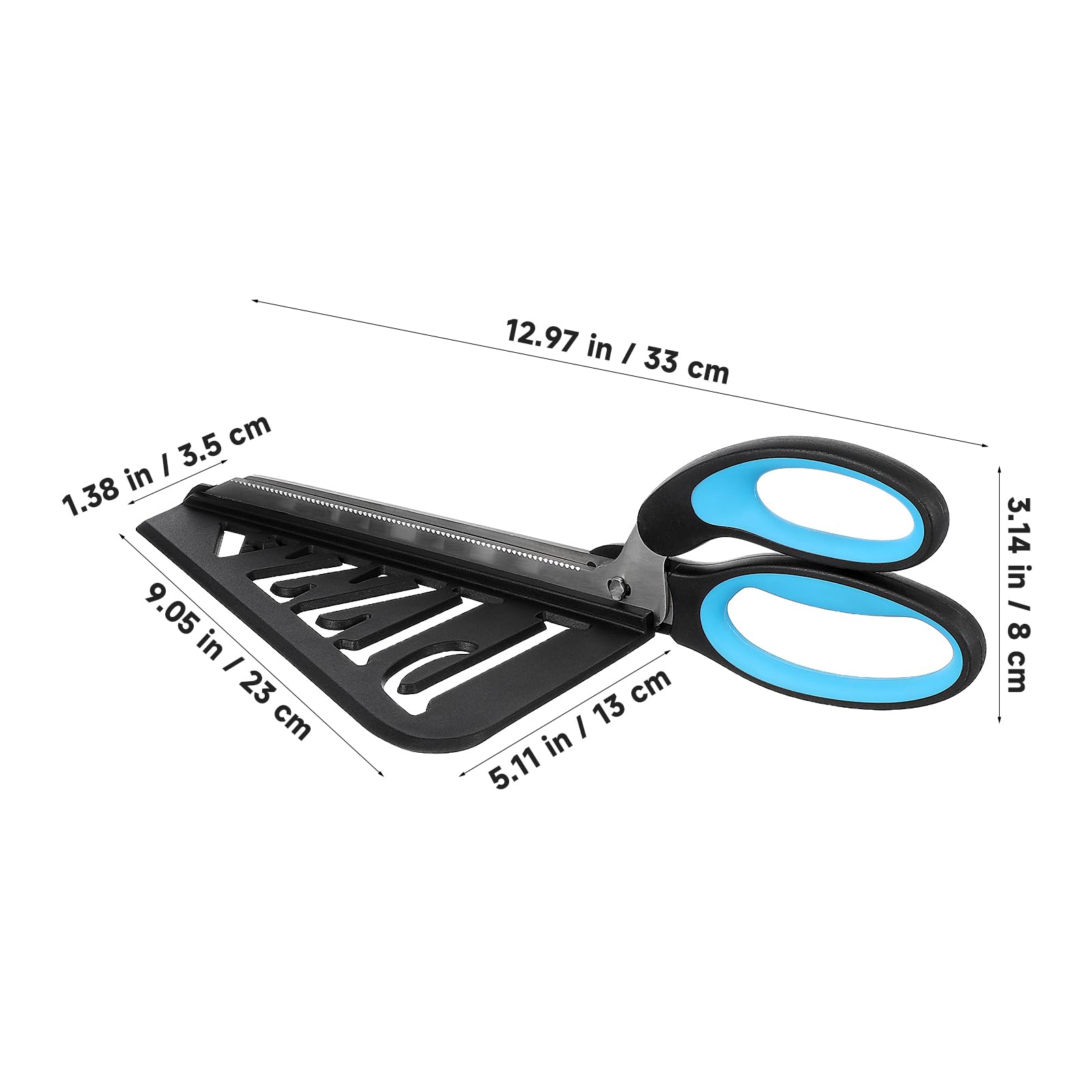 Stainless Steel Pizza Cutter & Server With Spatula - Detachable Blade, Ergonomic Handle, 33cm Random Color