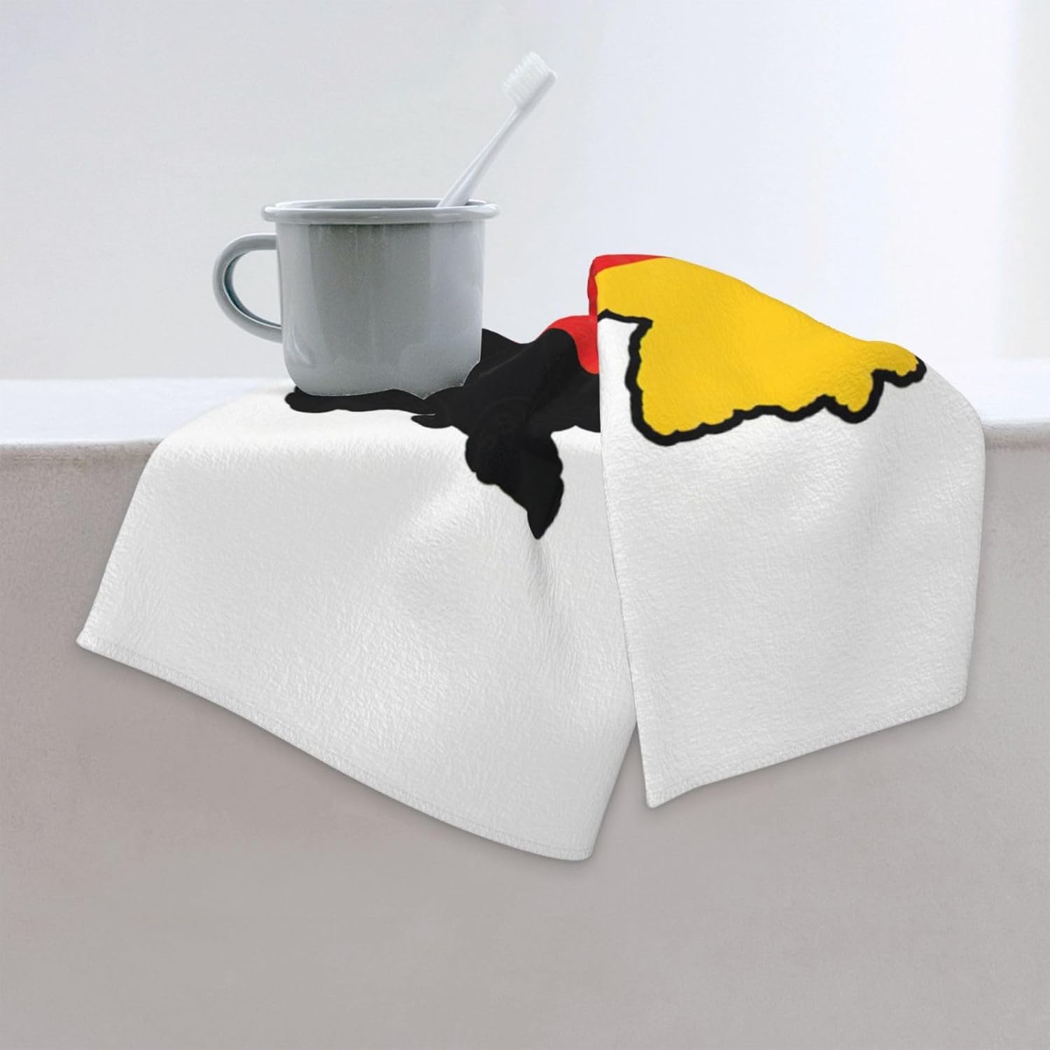 German Flag Map Print Hand Towels for Kitchen, Decorative Bathroom Towels Decor Farmhouse Cute for Men Women Gifts