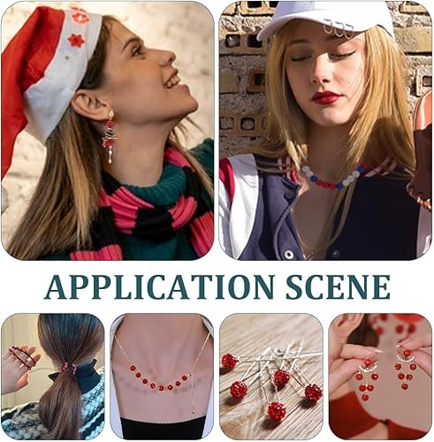 Miniatura 188 de Pandahall - Bolas de arcilla de 10 mm, tipo discoteca con 100 unidades, cuentas de polímero de arcilla con diamantes de imitación, creaciones