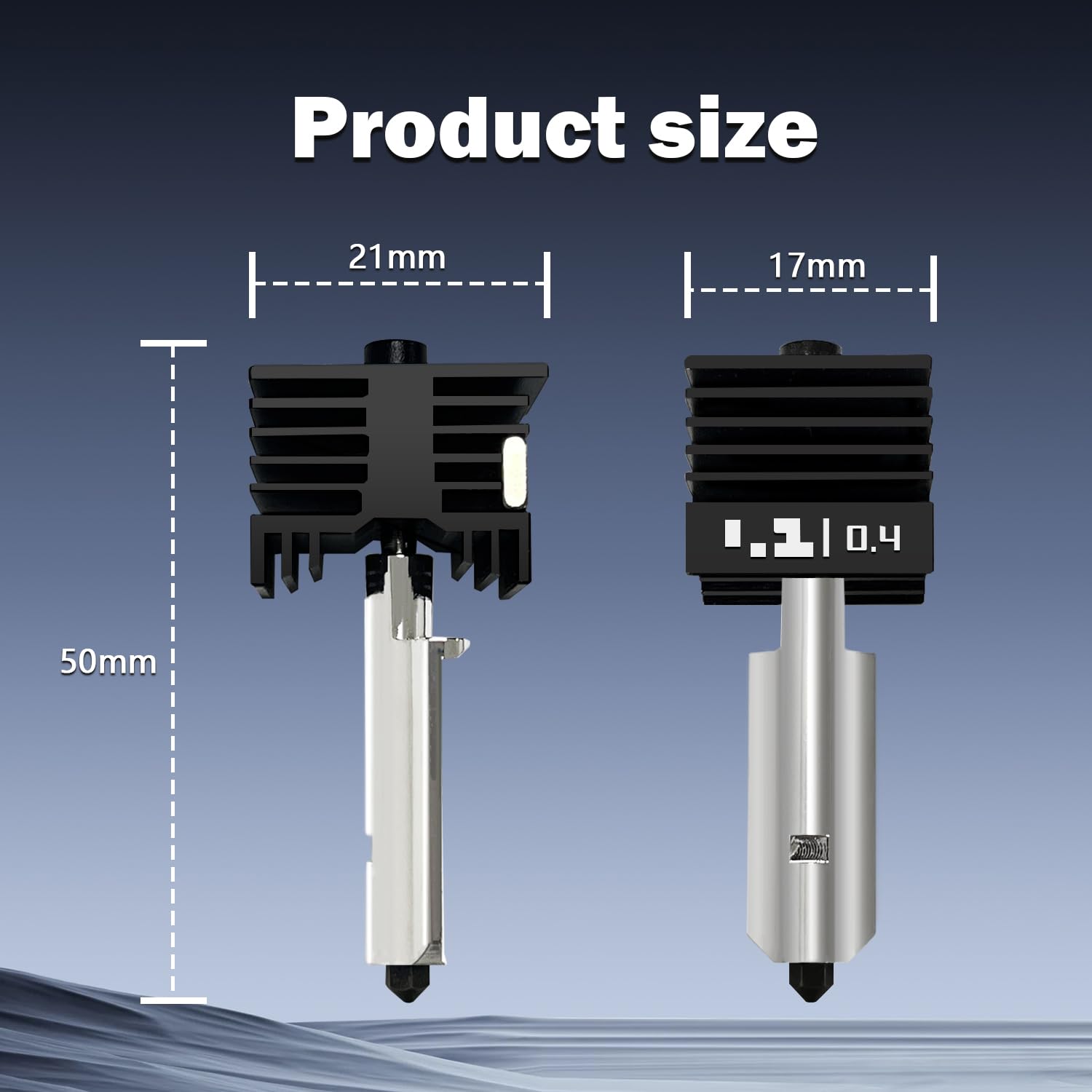 3PK 0,2 mm 0,4 mm 0,6 mm P2S Hotend per H2S/H2D/H2C/A1/A1 Mini Hotend ugello temprato estrusore a sgancio rapido con attacco in silicone 3PK, testina di ricambio per stampante 3D Bambu Lab