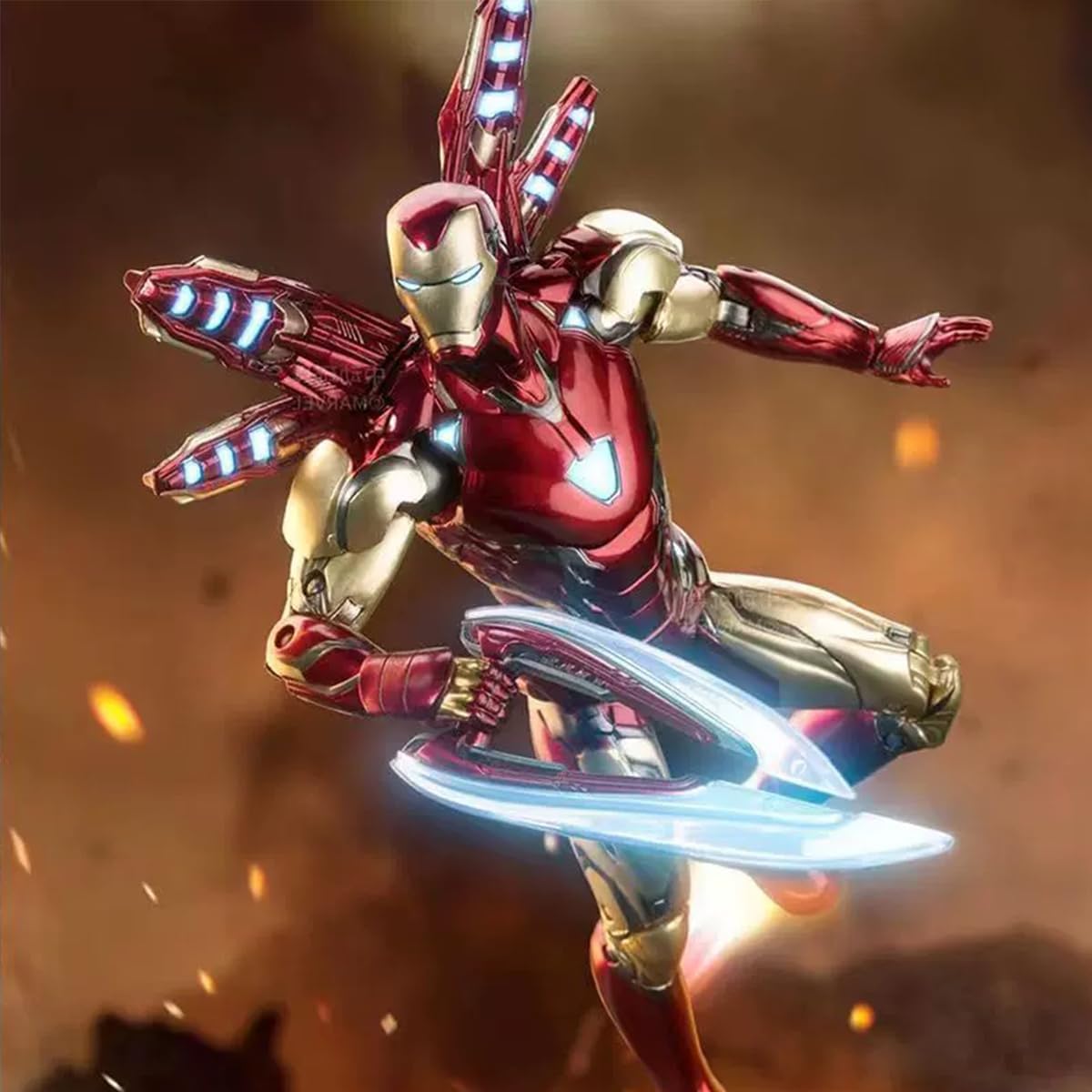 HiPlay ZD Toys Anniversary Series Collectible Figure Full Set: Iron Man MK85 2.0 Version, Illuminated Edition, Height 18cm Miniature Action Figurine FGBmk85