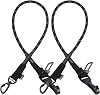 2Pcs Dog Seat Belt for Car, Universal Dog Car Seatbelt with Buckle and Hook Latch, 360° Rotatable Lockable Clasp, Reflective Safety Pet Harness for Vehicle, Pet Safety Restraint, Black