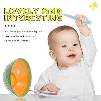 Amazon｜ledmomo セラミックサラダボウルメロン型フルーツ穀物