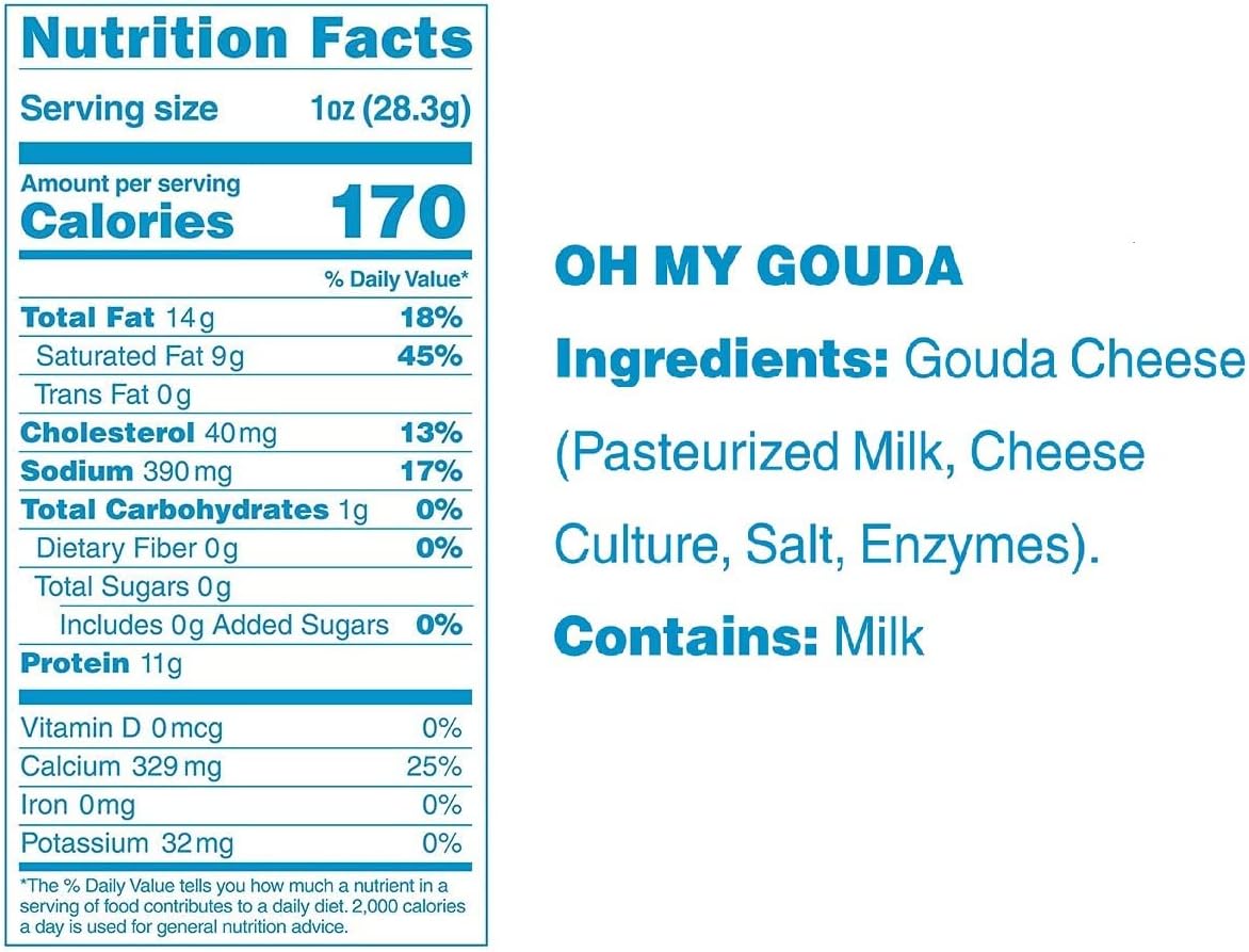 Moon Cheese, 100% Cheddar Cheese Snacks, Crunchy Keto Food, Low Carb, High Protein, 56.6g (Gouda - 1 pack)