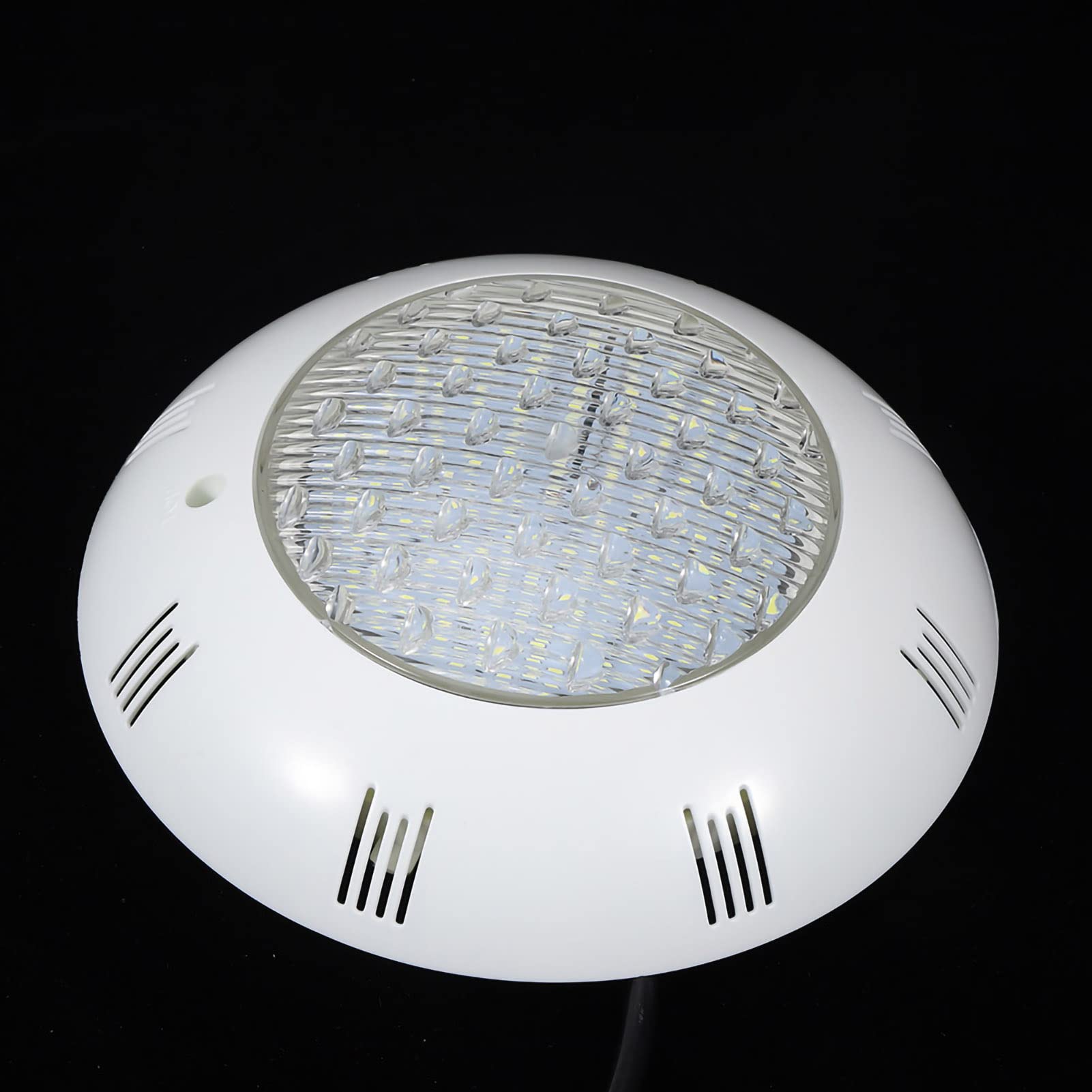 15 W AC 12 V LED-Unterwasserlicht in Weiß und RGB, wasserdichte IP68-Poolbeleuchtung, gehärtetes Glas mit Edelstahlgehäuse, ferngesteuert für Teiche, Springbrunnen und (Weißes Licht 15W)