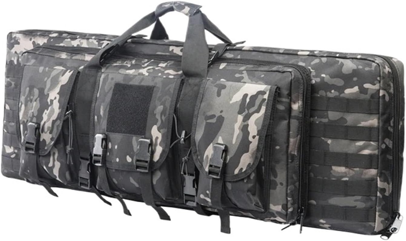 Double Case 32-48 Inch Backpack For Outdoor Shooting & Hunting Storage(GRAY COLOR)