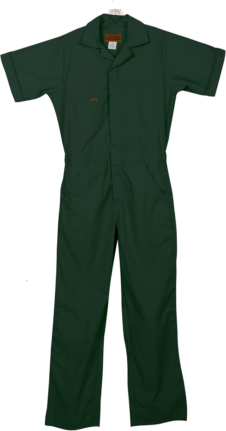 Poplin Short Sleeve Unlined Coveralls Relaxed Fit