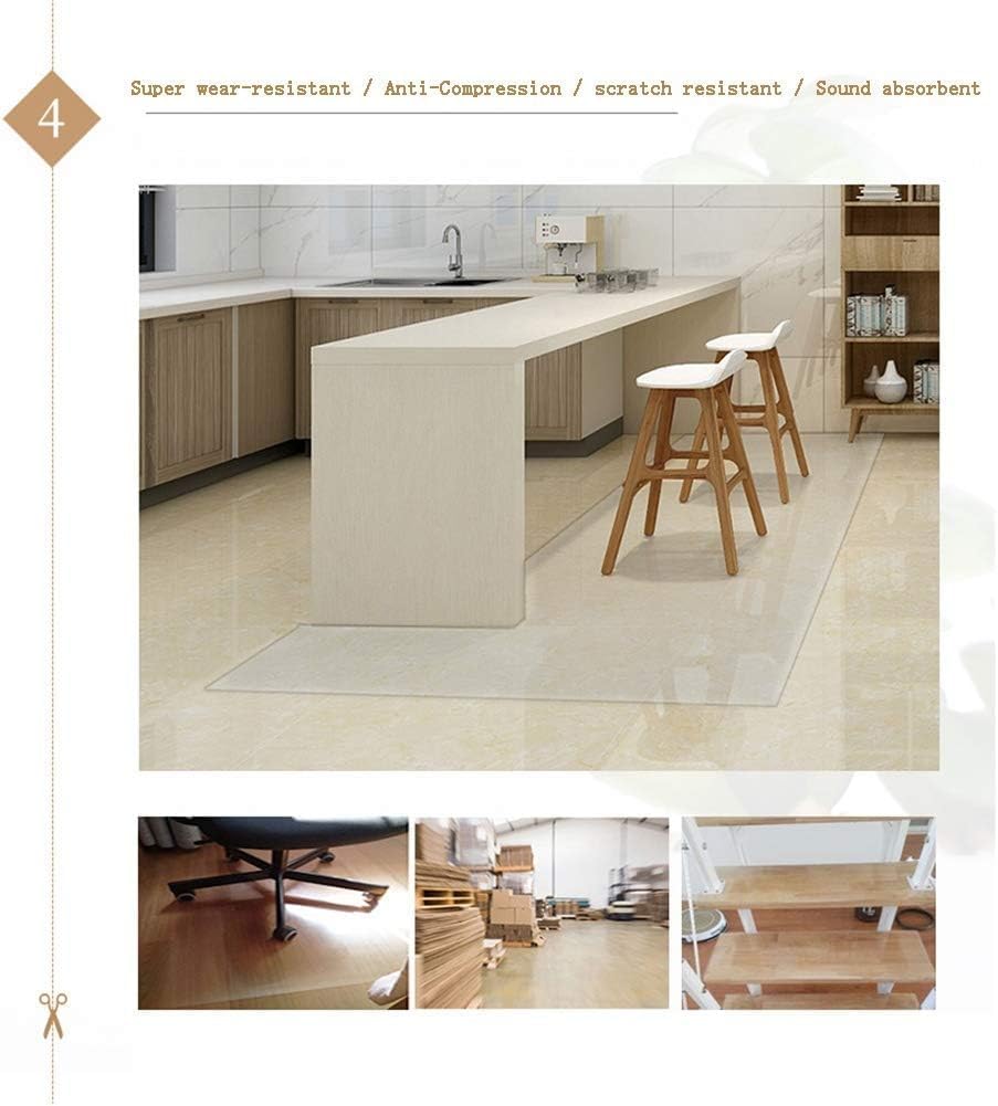 Tappetino da scrivania in PVC trasparente con superficie antiscivolo, impermeabile, protezione per pavimenti per casa e ufficio