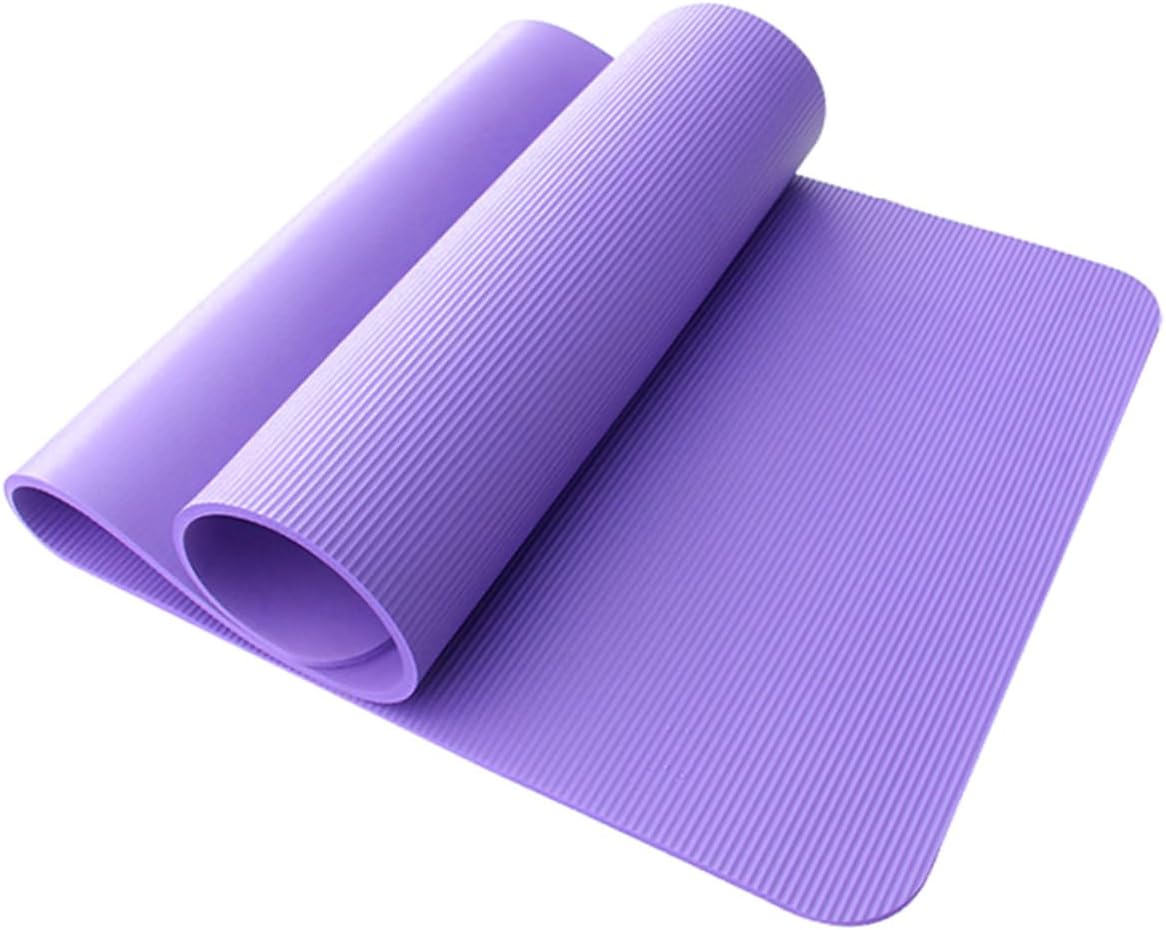 BESPORTBLE 1Pc Thick Non Slip Nbr Yoga Mat Exercise Cushion for Yoga and Floor Workouts Random Color Durable for Home Professional Use