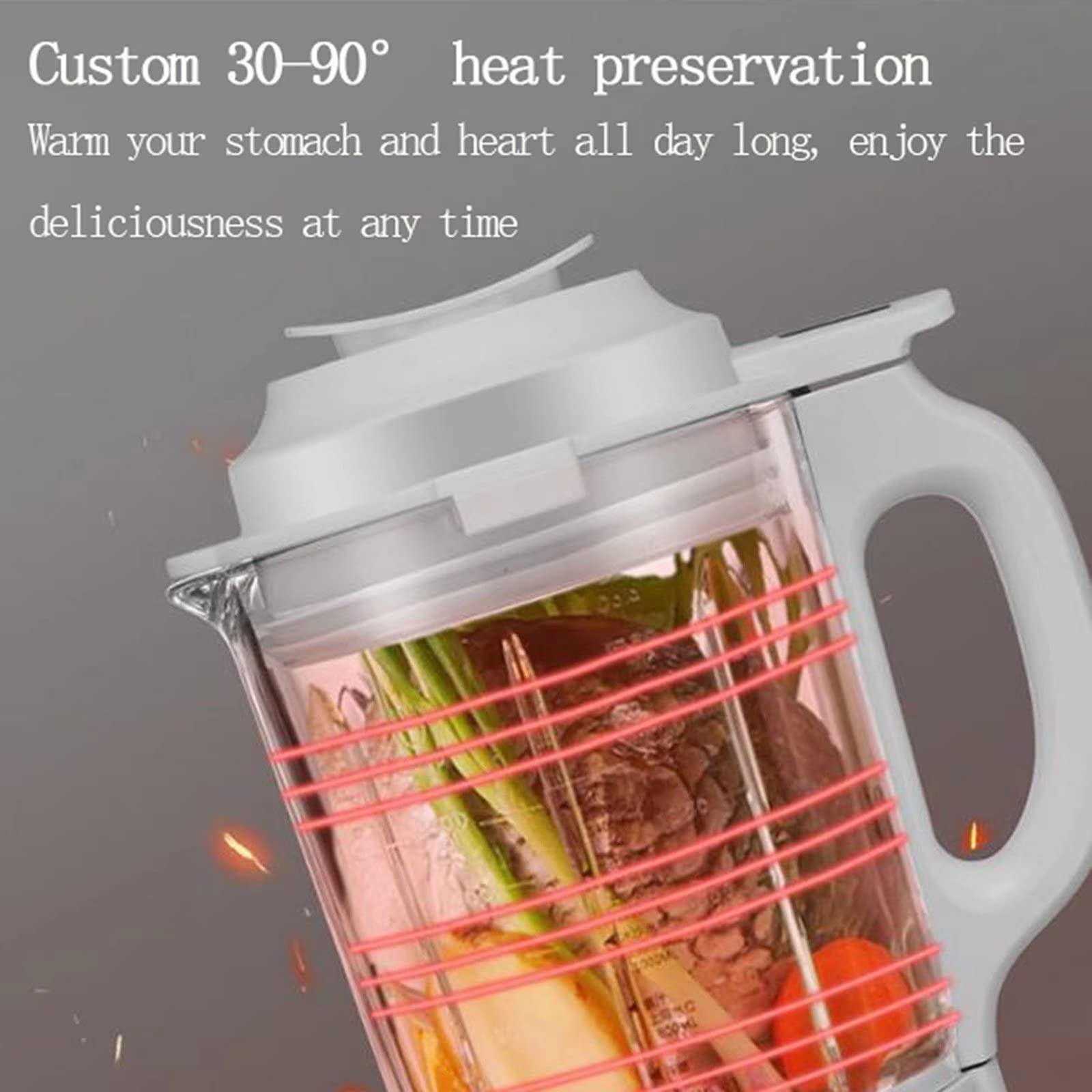 Blender Smoothie Maker, mixer con brocca da 1,75 litri, frullatore ad alta velocità con 8 lame affilate in acciaio inossidabile (blu A) little surprise