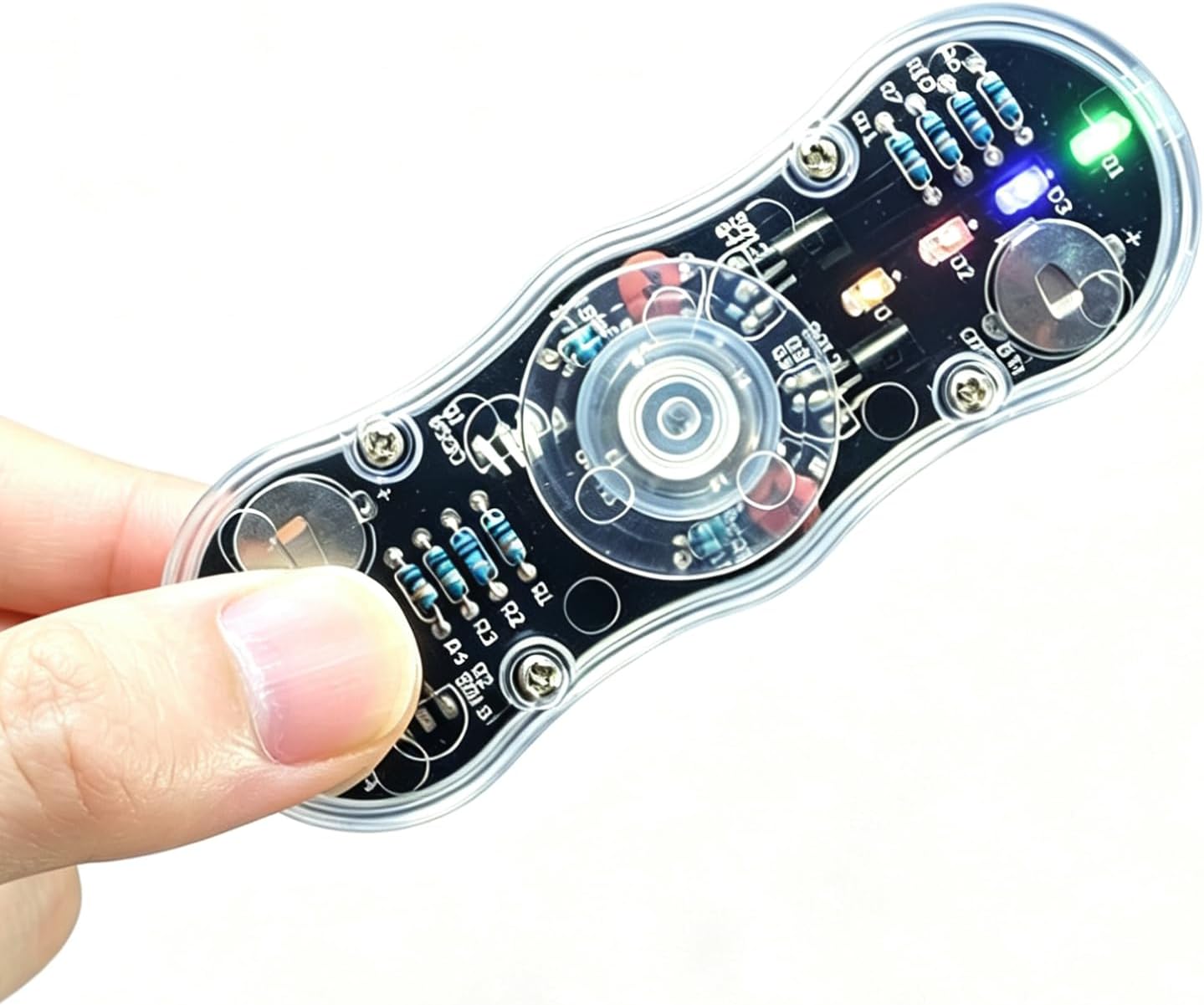 ISolderStore 2 Leaves LED Rotating Gyroscope DIY Kit Soldering Project Electronics Kit Soldering Practice Kit Suitable for Beginners