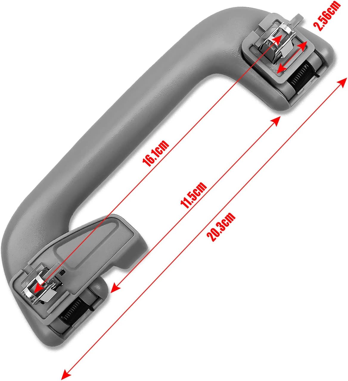 Auto Roof Pull Handle Grab Rail with Hook Fits for Toyota Rav4 Yaris Aruis | Replace 74610-52020 74610-52030 74619-0M010 74683-8010, Grey Rear Handrail LH=RH, 1PC