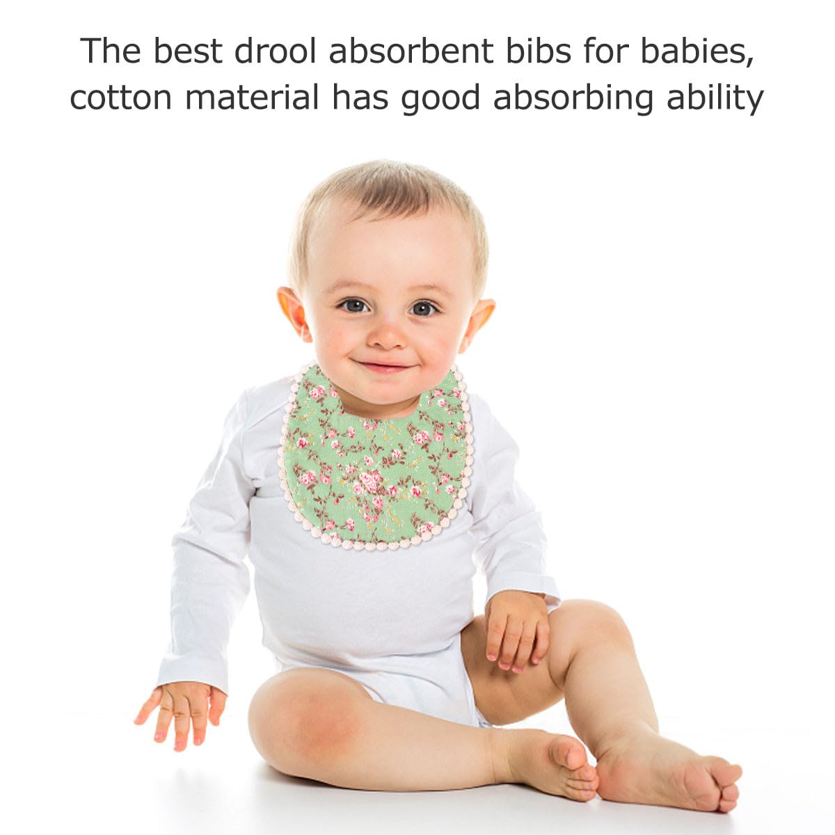 UPKOCH 6piezas Baberos De Algodón Para Bebés Doble Capa Unisex Absorbentes y Ajustables Perfectos Para Alimentación Rechazo De Saliva