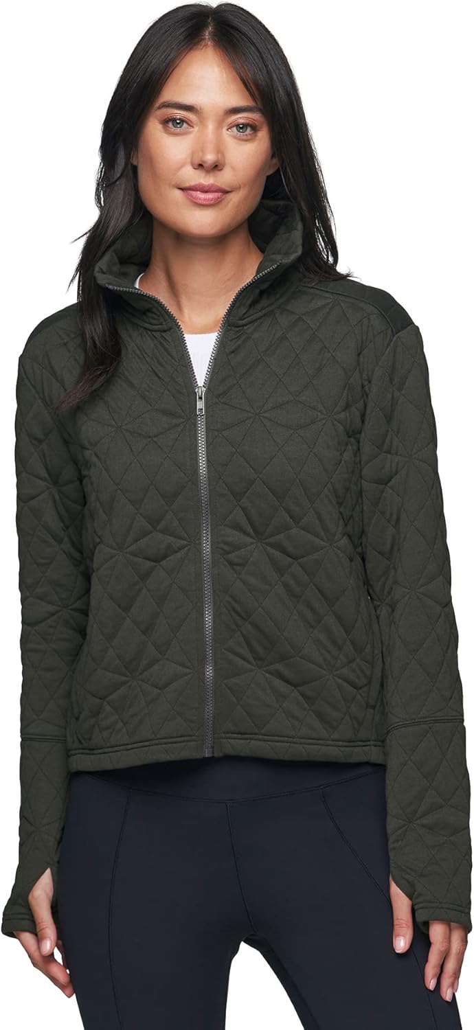 RBX Quilted Jacket For Women, Super Soft Lightweight Everyday Zip Up Jacket With Pockets at  Women's Coats Shop