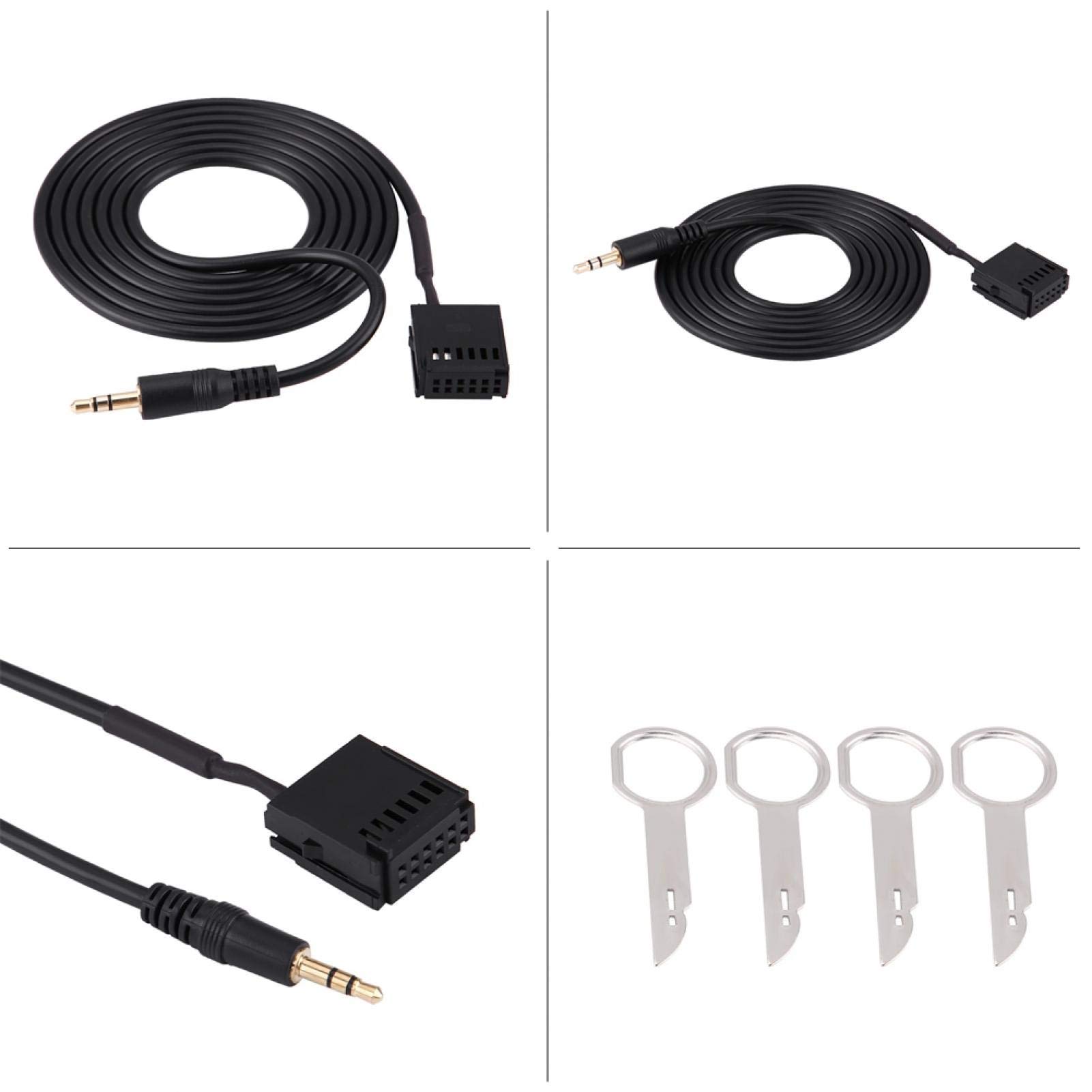 Kabel audio AUX, kabel pomocniczy audio Aux, kabel samochodowy Aux, adapter samochodowy audio z przyciskami narzędziowymi do usuwania CD dla pierwszej duszy 6000 CD