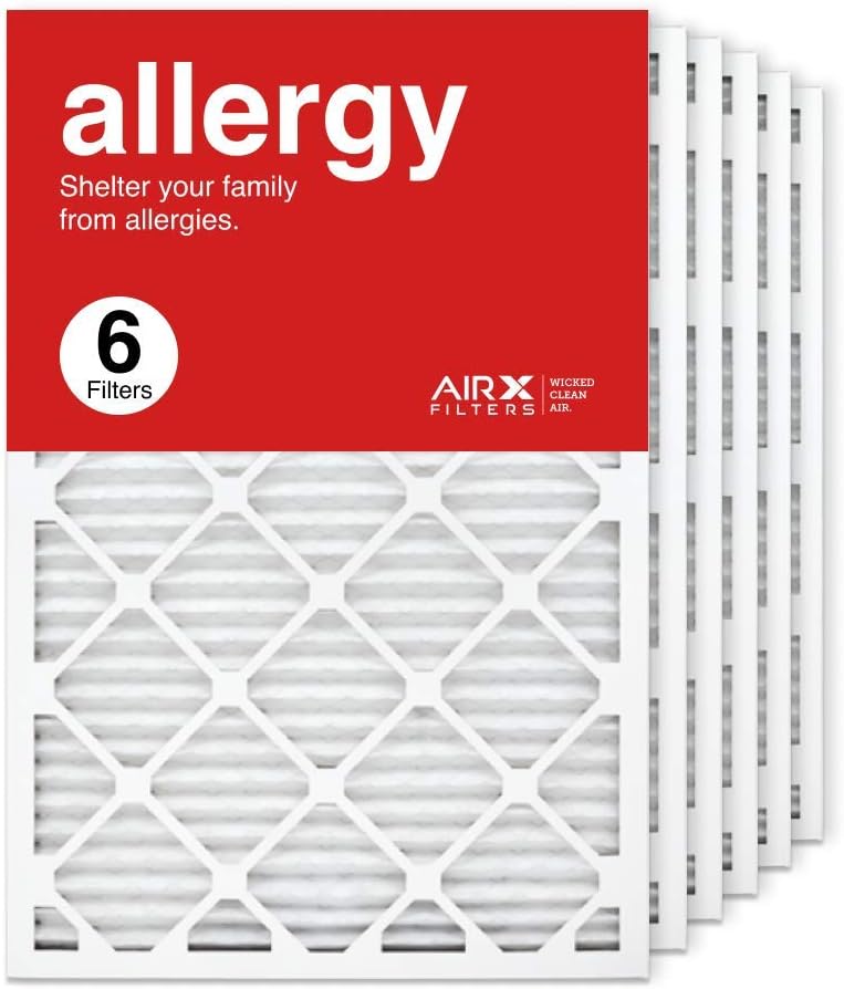 AIRx Filters 24x36x1 Air Filter MERV 11 Pleated HVAC AC Furnace Air Filter, Allergy 6-Pack, Made in the USA