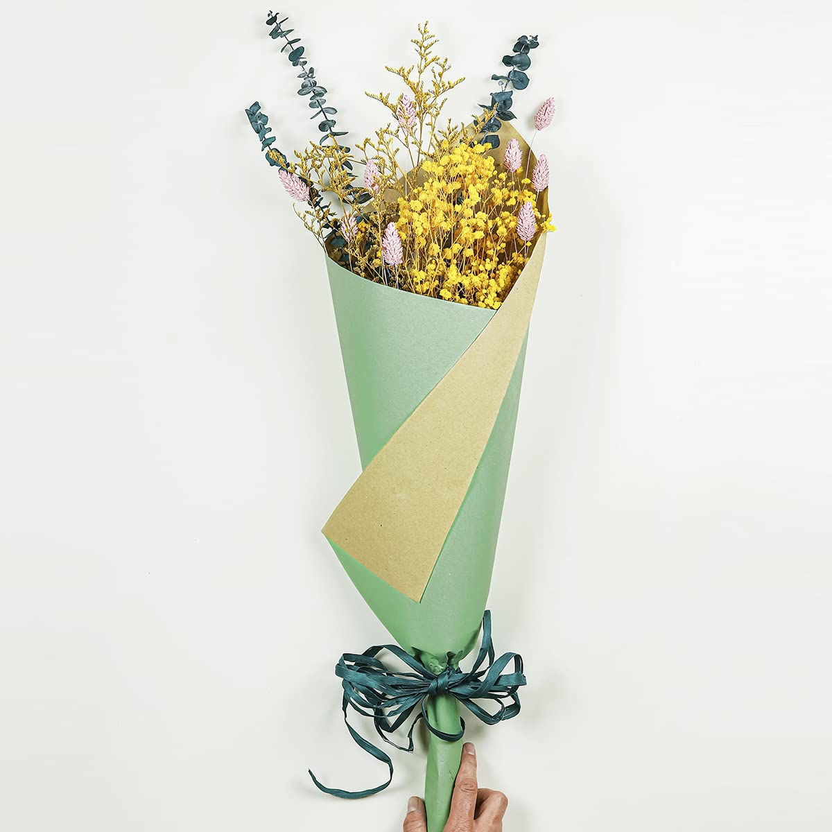 PAKOT - Papel Kraft Reciclado Verde – Bobina Grande 70 cm x 100 m – Rollo para Envolver Regalos, Manualidades, Tiendas y Proyectos Creativos Ecológicos