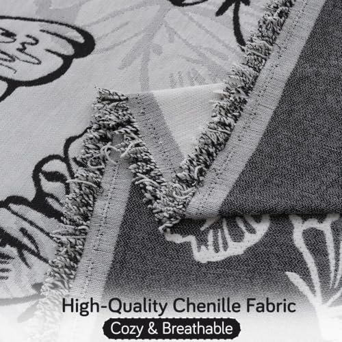 Image of HOKIPO Serene Abode Sofa Cover 2 Seater, 180x120 cm, Monochrome Butterfly