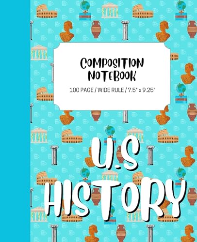 U.S History Composition Notebook Wide Ruled with U.S Map and a chart of capitols! Perfect for children who need help with ... executive functioning