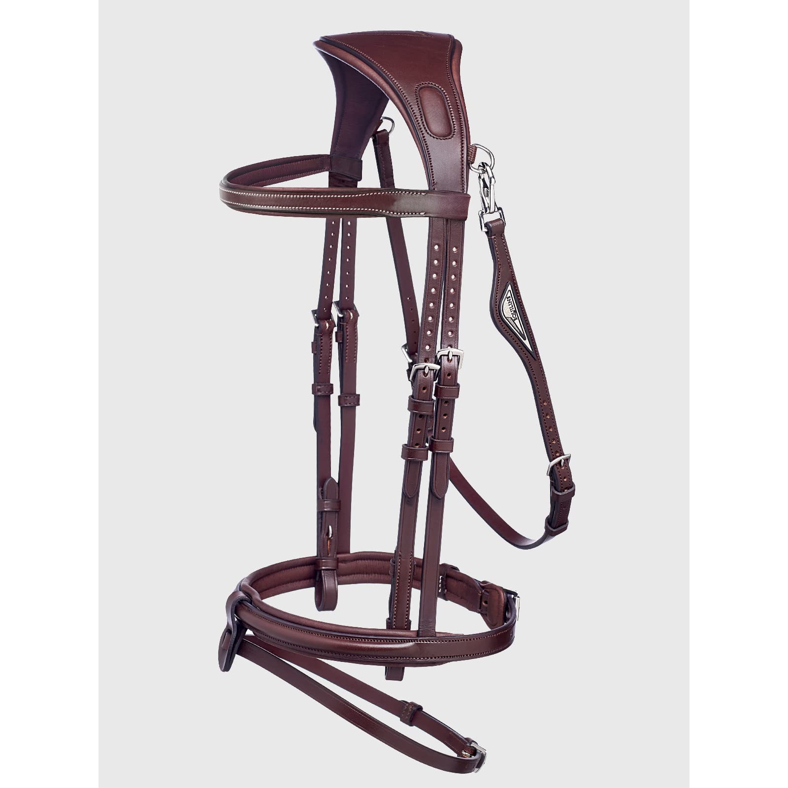 Equiline Testiera Anatomica Light Cob1, Marrone